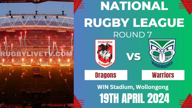 {NRL-Rd7} - 2024 Dragons Vs Warriors Rugby Live Stream
