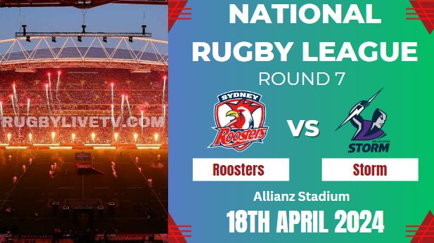 {NRL-Rd7} - 2024 Roosters Vs Storm Rugby Live Stream slider
