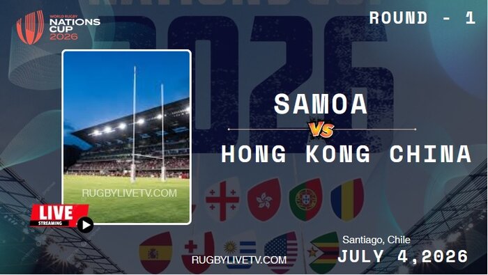 {Rd 1} Samoa Vs Hong Kong China Nations Cup Rugby Live Stream & Replay