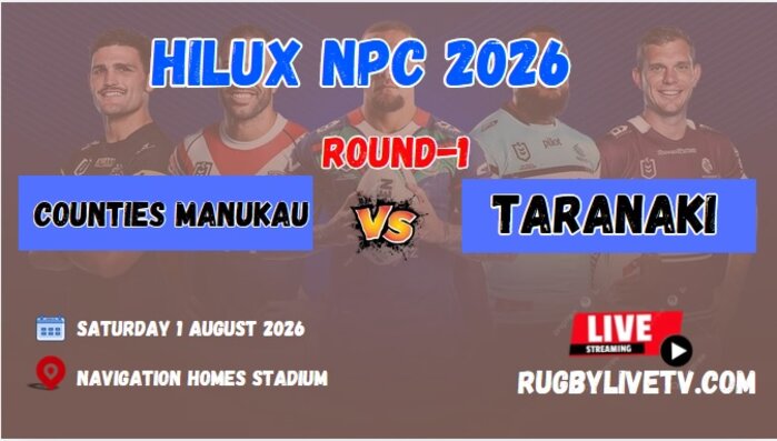 [Watch]-Rd 1 Taranaki Vs Counties Manukau Live Stream | 2026 NPC