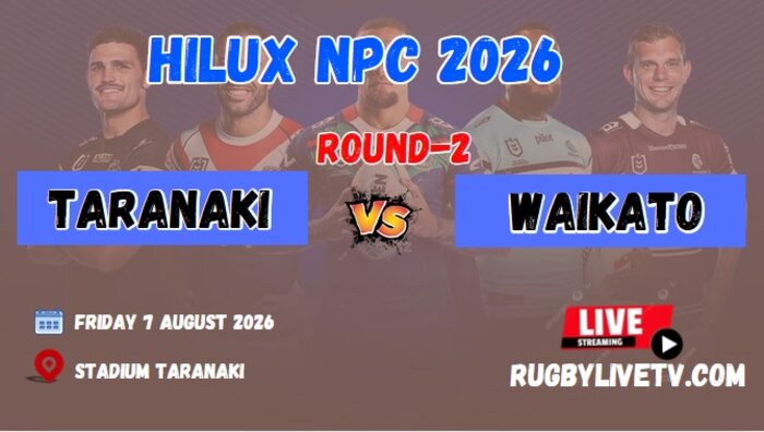 [Watch] - Rd 2 Taranaki Vs Waikato Live Stream | 2026  NPC slider